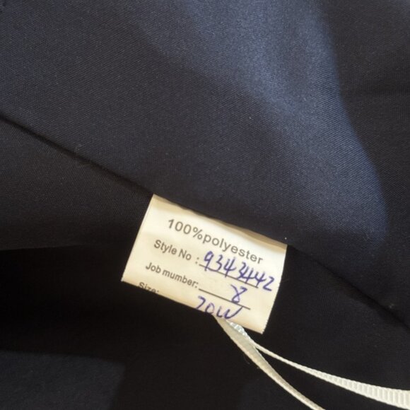 Women's Plus Evening Gown Sequined Lace Dress 20W Navy Blue Ruched Slimming 2XL - Picture 9 of 16